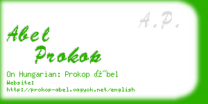 abel prokop business card